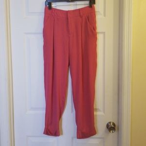 Silk blend cropped joggers